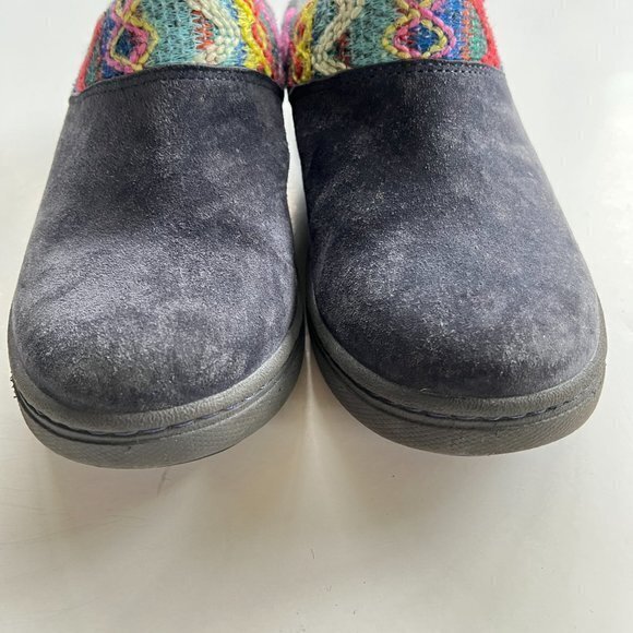 Dansko Brittany Slip On Embroidered Clog Womens Size 37 US 6.5 7 Navy Blue Boho - Picture 6 of 10